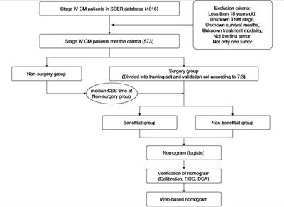Construction, validation and, visualization of a web-based nomogram to identify the best candidates for primary tumor resection in advanced cutaneous melanoma patients